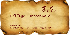 Bátyel Innocencia névjegykártya